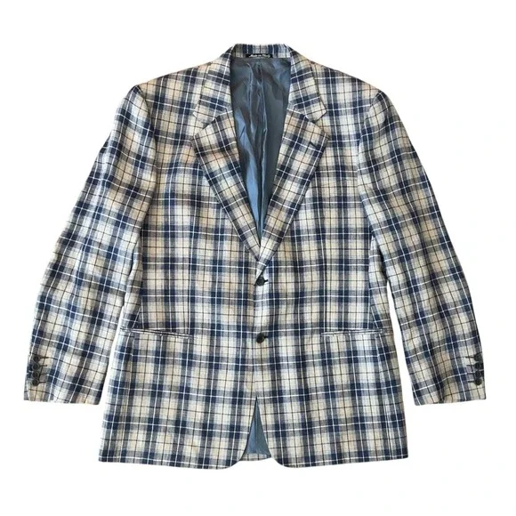 Men's VALENTINO Pure Linen Flax Single Breast Blazer SZ: 44L